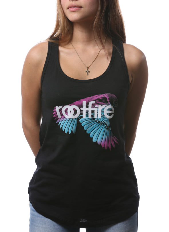 Sparrow Racerback Tank Top (Black)