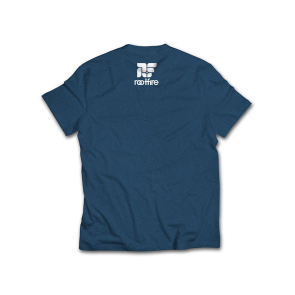 Rootfire Cooperative Flock T-Shirt (Heather Navy)