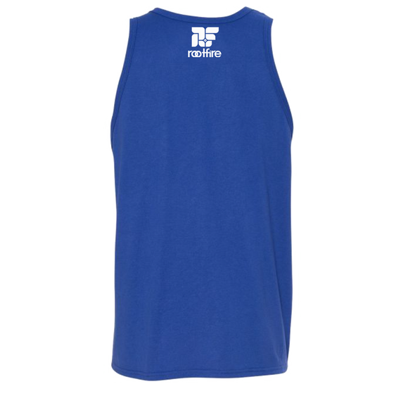 wordmark - royal blue tank