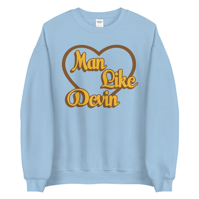 Man Like Devin - Heart Sweatshirt (Blue)