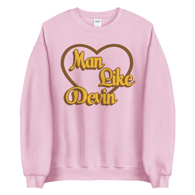 Man-Like-Devin- Heart Sweatshirt (Pink)